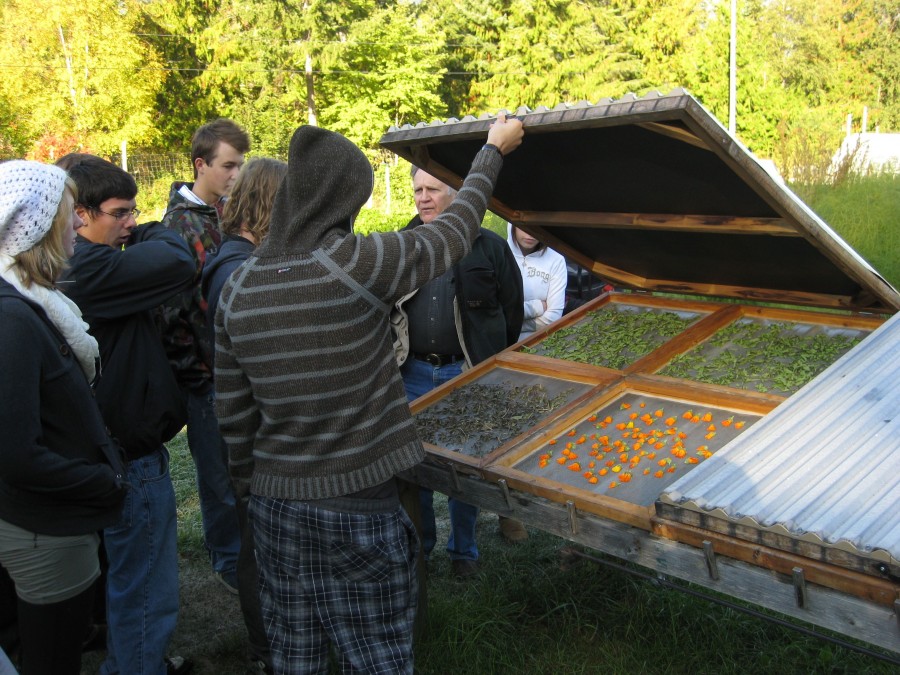 Educator talking with high school students about plant uses and prepations_Nelson BC_Nadine Lefort